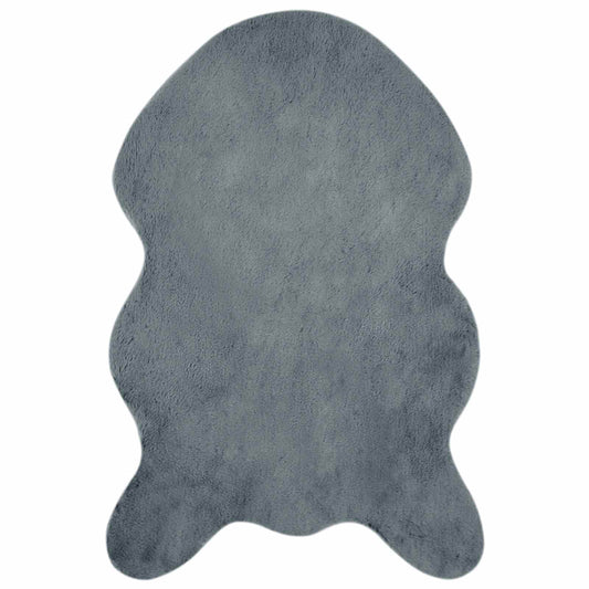 Anti-Slip Faux Rabbit Fur Rug OLITE Anthracite 60 x 90 cm Anti-Slip Faux Rabbit Fur Rug OLITE Anthracite 60 x 90 cm