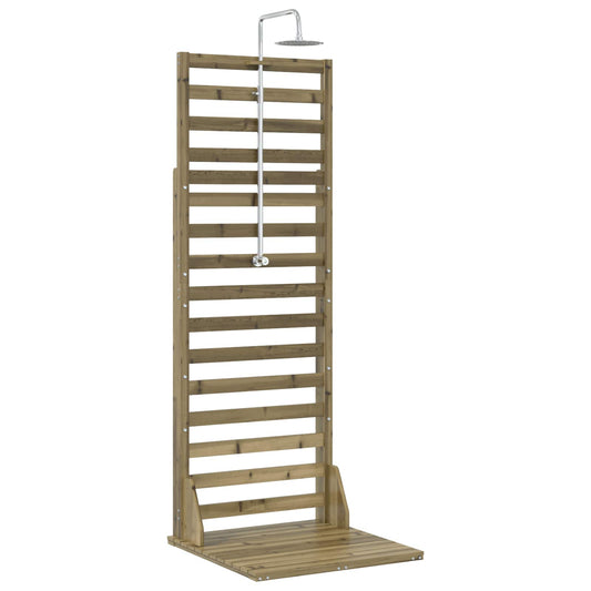 Outdoor Shower 225 cm Impregnated Pine Wood and Stainless Steel Outdoor Shower 225 cm Impregnated Pine Wood and Stainless Steel