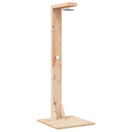 Outdoor Shower 210 cm Solid Pine Wood and Stainless Steel Outdoor Shower 210 cm Solid Pine Wood and Stainless Steel