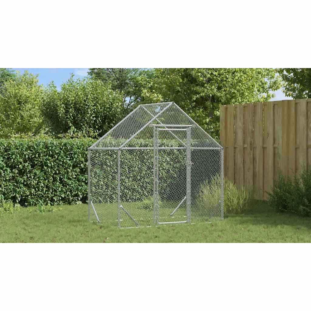 Chicken Cage Silver 170 x 100 x 177 cm Galvanised Steel