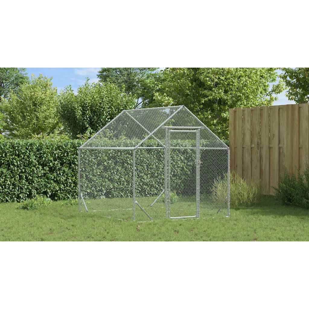 Chicken Cage Silver 200 x 170 x 177 cm Galvanised Steel