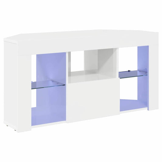 Corner LED TV Cabinet High gloss White 100 x 40 x 50 cm Corner LED TV Cabinet High gloss White 100 x 40 x 50 cm