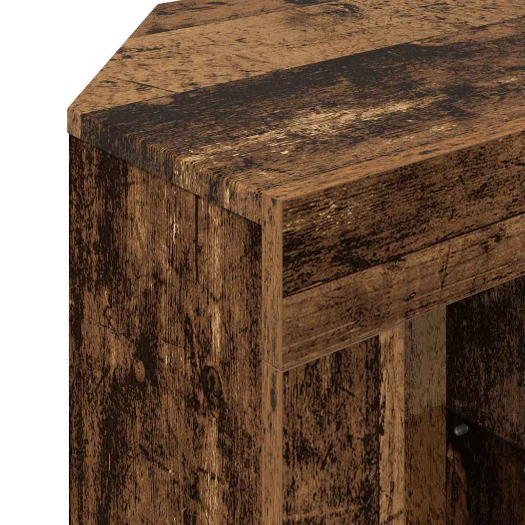 Corner LED TV Cabinet 100 x 40 x 50 cm Old Wood Engineered Wood