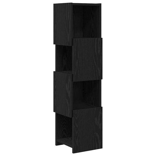 Corner Cabinet Black Oak 25.5x25x102cm Engineered Wood Corner Cabinet Black Oak 25.5x25x102cm Engineered Wood
