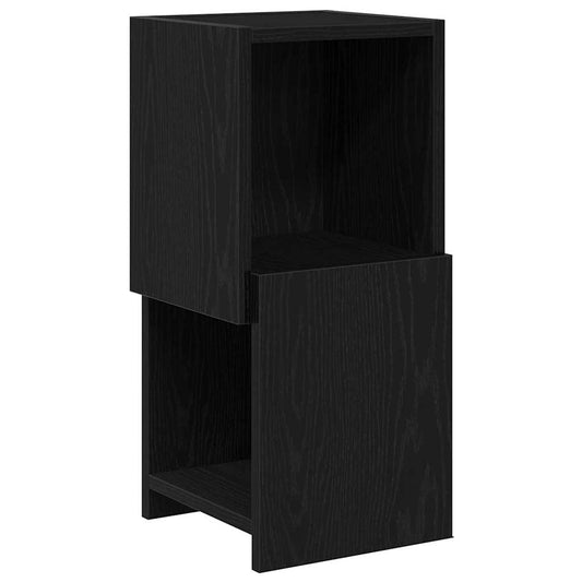 Corner Cabinet Black Oak 25.5x25x55cm Engineered Wood Corner Cabinet Black Oak 25.5x25x55cm Engineered Wood