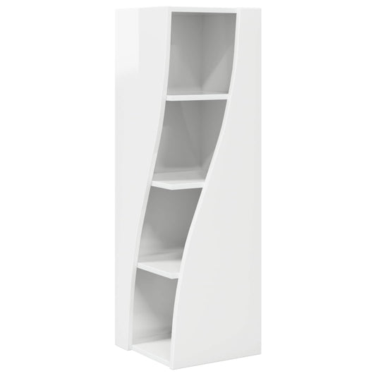 Corner Cabinet 32x32x102cm Engineered Wood High Gloss White Corner Cabinet 32x32x102cm Engineered Wood High Gloss White