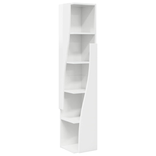 Corner Cabinet 27.5x27x140cm Engineered Wood High Gloss White Corner Cabinet 27.5x27x140cm Engineered Wood High Gloss White