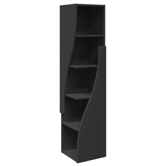 Corner Cabinet 32x32x140cm Engineered Wood Black Corner Cabinet 32x32x140cm Engineered Wood Black