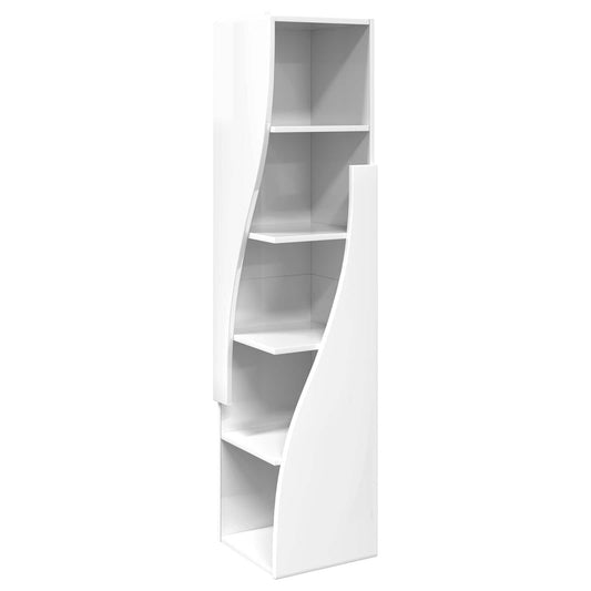 Corner Cabinet 32x32x140cm Engineered Wood High Gloss White Corner Cabinet 32x32x140cm Engineered Wood High Gloss White