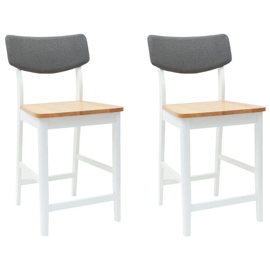 Dining Chairs 2 pcs White 48 x 49 x 95 cm Solid Rubber Wood Dining Chairs 2 pcs White 48 x 49 x 95 cm Solid Rubber Wood