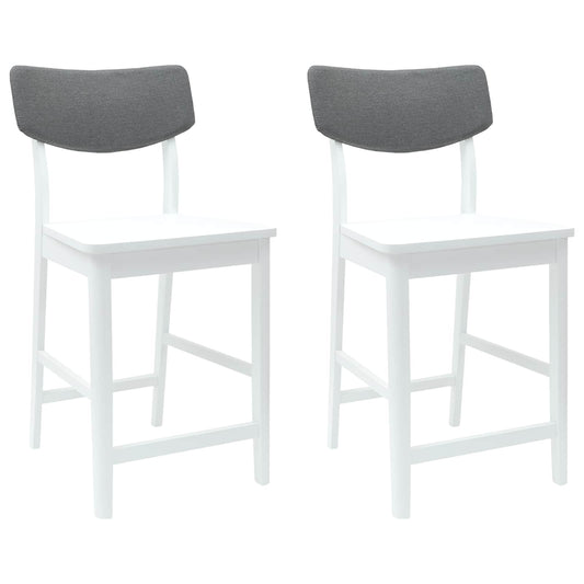 Dining Chairs 2 pcs White 48 x 49 x 95 cm Solid Rubber Wood Dining Chairs 2 pcs White 48 x 49 x 95 cm Solid Rubber Wood