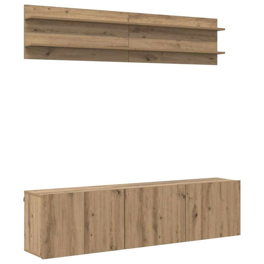 TV Units Wall-mounted 6 pcs Artisan oak Engineered wood TV Units Wall-mounted 6 pcs Artisan oak Engineered wood