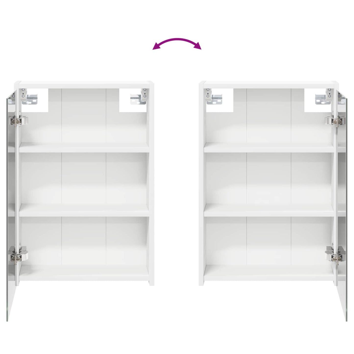 Bathroom Cabinet Set 3 pcs 126 x 16 x 62.5 cm Engineered wood