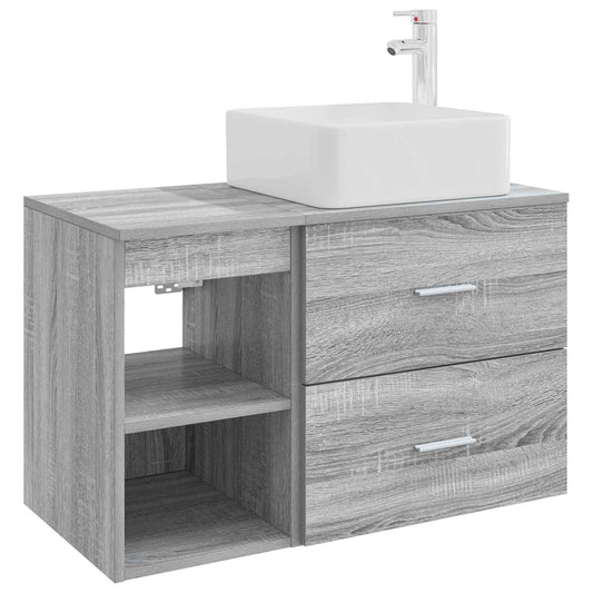 Bathroom Furniture Set 2 pcs Grey Sonoma Engineered Wood Bathroom Furniture Set 2 pcs Grey Sonoma Engineered Wood