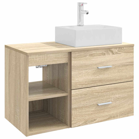 Bathroom Furniture Set 2 pcs Sonoma Oak Engineered Wood Bathroom Furniture Set 2 pcs Sonoma Oak Engineered Wood