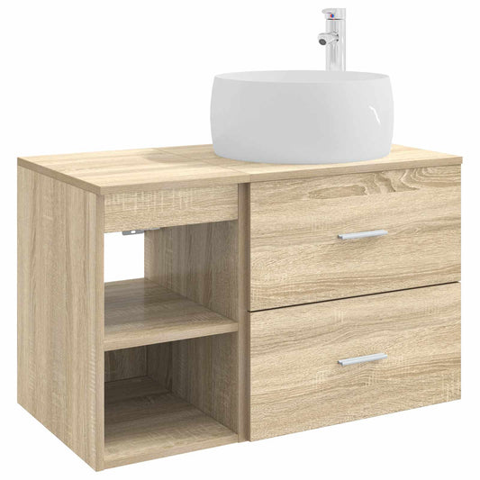 Bathroom Furniture Set 2 pcs Sonoma Oak Engineered Wood Bathroom Furniture Set 2 pcs Sonoma Oak Engineered Wood