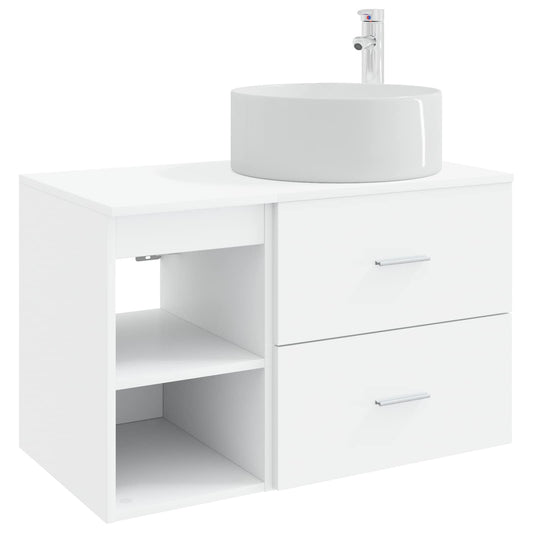Bathroom Furniture Set 2 pcs White Engineered Wood Bathroom Furniture Set 2 pcs White Engineered Wood