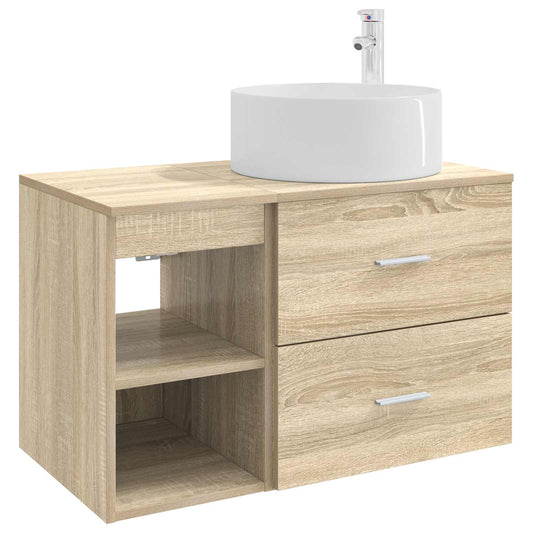 Bathroom Furniture Set 2 pcs Sonoma Oak Engineered Wood Bathroom Furniture Set 2 pcs Sonoma Oak Engineered Wood
