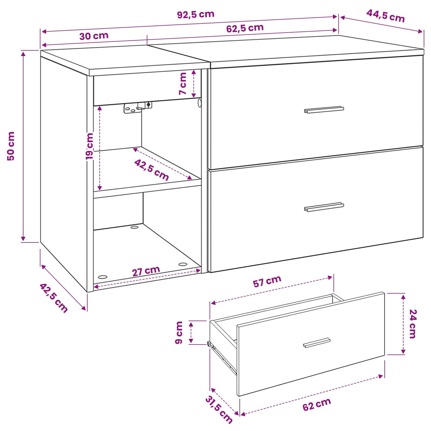 Bathroom Furniture Set 2 pcs Artisan Oak Engineered Wood