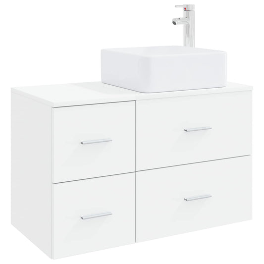 Bathroom Furniture Set 2 pcs White Engineered Wood Bathroom Furniture Set 2 pcs White Engineered Wood