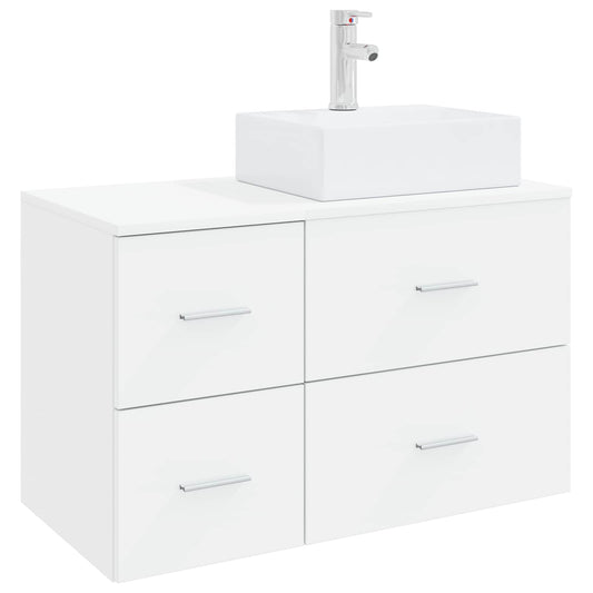 Bathroom Furniture Set 2 pcs White Engineered Wood Bathroom Furniture Set 2 pcs White Engineered Wood