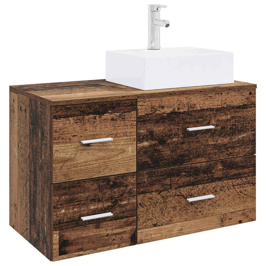 Bathroom Furniture Set 2 pcs Old Wood Engineered Wood Bathroom Furniture Set 2 pcs Old Wood Engineered Wood