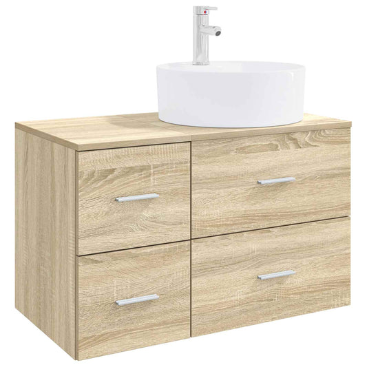Bathroom Furniture Set 2 pcs Sonoma Oak Engineered Wood Bathroom Furniture Set 2 pcs Sonoma Oak Engineered Wood