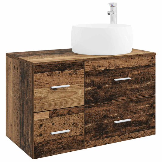 Bathroom Furniture Set 2 pcs Old Wood Engineered Wood Bathroom Furniture Set 2 pcs Old Wood Engineered Wood