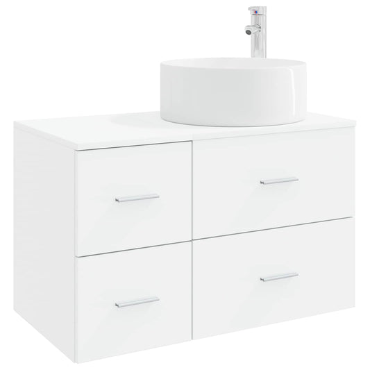 Bathroom Furniture Set 2 pcs White Engineered Wood Bathroom Furniture Set 2 pcs White Engineered Wood
