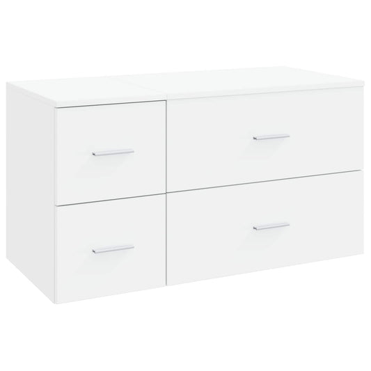 Bathroom Furniture Set 2 pcs White Engineered Wood Bathroom Furniture Set 2 pcs White Engineered Wood