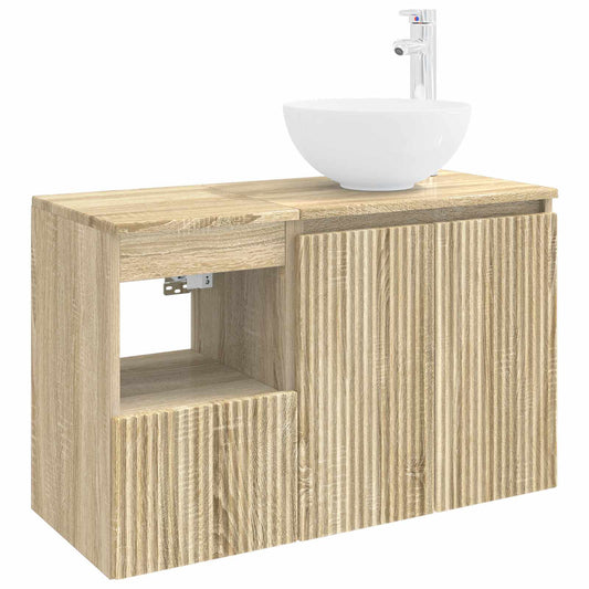 Bathroom Furniture Set 2 pcs Sonoma Oak Engineered Wood Bathroom Furniture Set 2 pcs Sonoma Oak Engineered Wood
