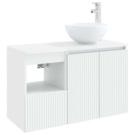 Bathroom Furniture Set 2 pcs White Engineered Wood Bathroom Furniture Set 2 pcs White Engineered Wood