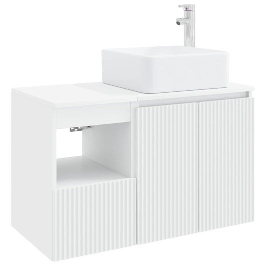 Bathroom Furniture Set 2 pcs White Engineered Wood Bathroom Furniture Set 2 pcs White Engineered Wood