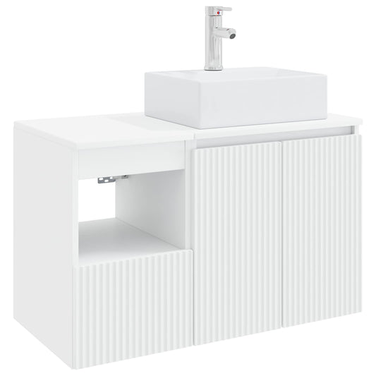 Bathroom Furniture Set 2 pcs White Engineered Wood Bathroom Furniture Set 2 pcs White Engineered Wood