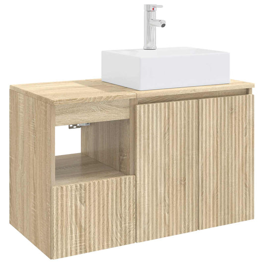 Bathroom Furniture Set 2 pcs Sonoma Oak Engineered Wood Bathroom Furniture Set 2 pcs Sonoma Oak Engineered Wood