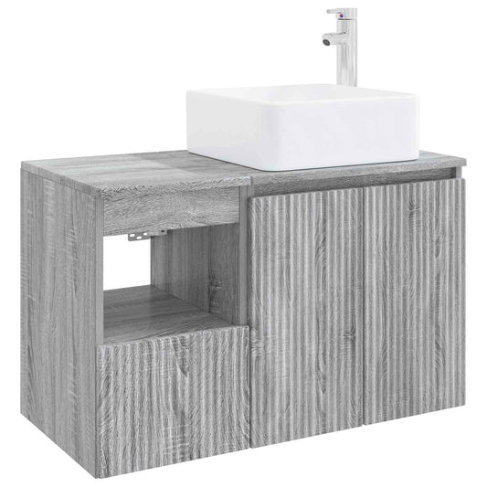 Bathroom Furniture Set 2 pcs Grey Sonoma Engineered Wood Bathroom Furniture Set 2 pcs Grey Sonoma Engineered Wood