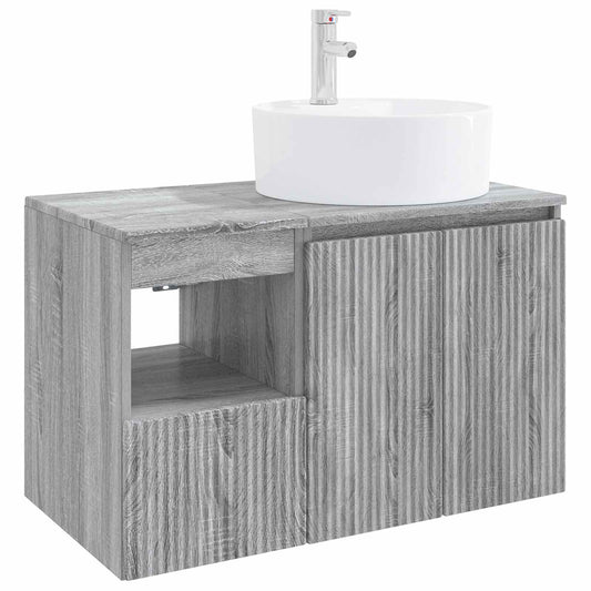Bathroom Furniture Set 2 pcs Grey Sonoma Engineered Wood Bathroom Furniture Set 2 pcs Grey Sonoma Engineered Wood