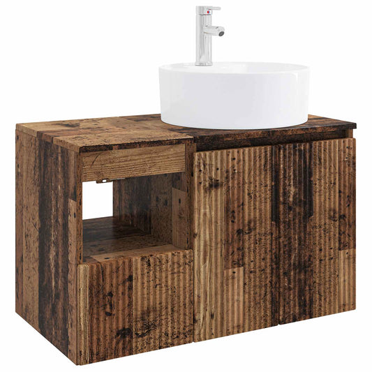 Bathroom Furniture Set 2 pcs Old Wood Engineered Wood Bathroom Furniture Set 2 pcs Old Wood Engineered Wood