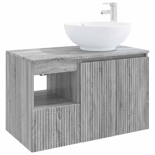 Bathroom Furniture Set 2 pcs Grey Sonoma Engineered Wood Bathroom Furniture Set 2 pcs Grey Sonoma Engineered Wood