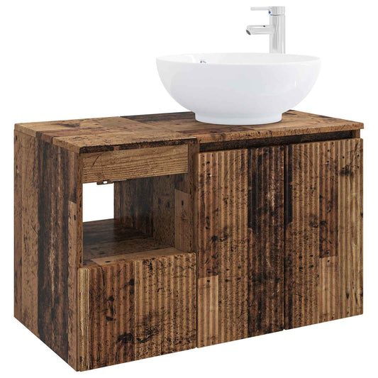 Bathroom Furniture Set 2 pcs Old Wood Engineered Wood Bathroom Furniture Set 2 pcs Old Wood Engineered Wood