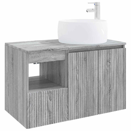 Bathroom Furniture Set 2 pcs Grey Sonoma Engineered Wood Bathroom Furniture Set 2 pcs Grey Sonoma Engineered Wood