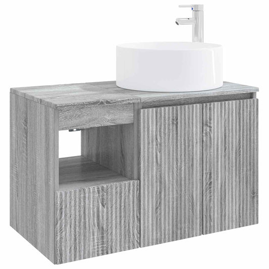 Bathroom Furniture Set 2 pcs Grey Sonoma Engineered Wood Bathroom Furniture Set 2 pcs Grey Sonoma Engineered Wood