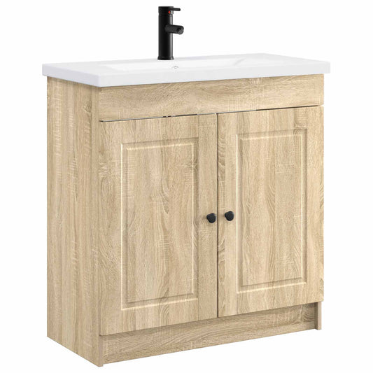 Bathroom Furniture Set Sonoma Oak 56 x 37.5 x 81 cm Bathroom Furniture Set Sonoma Oak 56 x 37.5 x 81 cm
