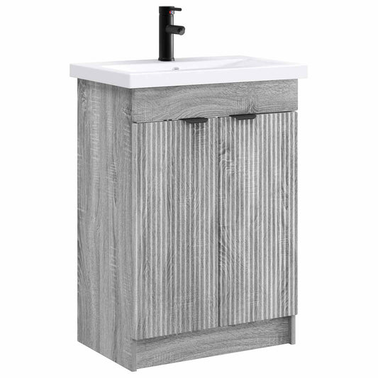 Bathroom Furniture Set Grey Sonoma 56 x 37.5 x 81 cm Bathroom Furniture Set Grey Sonoma 56 x 37.5 x 81 cm