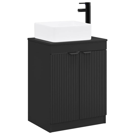 Bathroom Furniture Set Black Engineered Wood Bathroom Furniture Set Black Engineered Wood