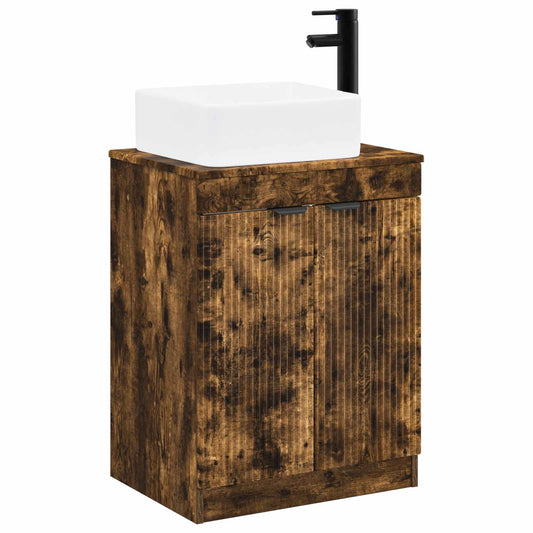 Bathroom Furniture Set Smoked Oak Engineered Wood Bathroom Furniture Set Smoked Oak Engineered Wood