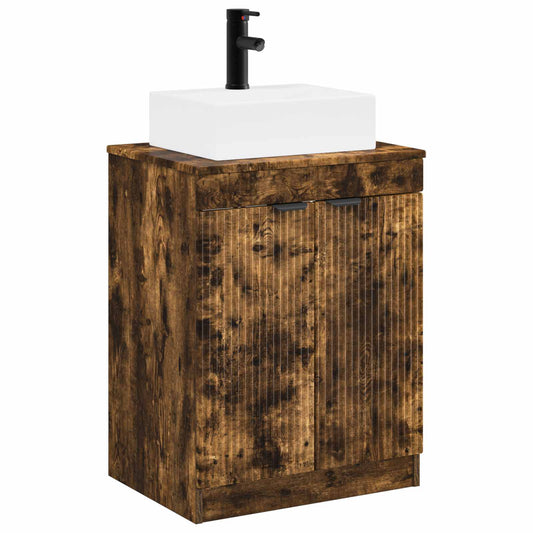 Bathroom Furniture Set Smoked Oak Engineered Wood Bathroom Furniture Set Smoked Oak Engineered Wood