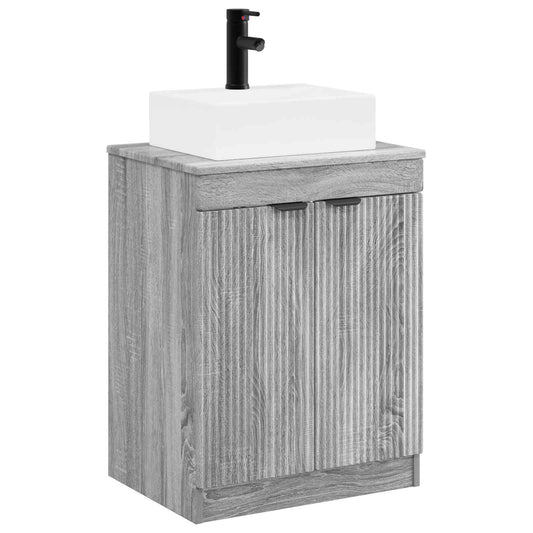 Bathroom Furniture Set Grey Sonoma Engineered Wood Bathroom Furniture Set Grey Sonoma Engineered Wood