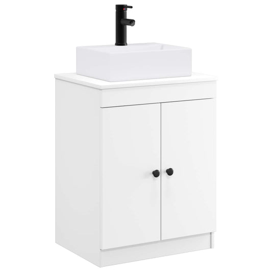 Bathroom Furniture Set White Engineered Wood Bathroom Furniture Set White Engineered Wood