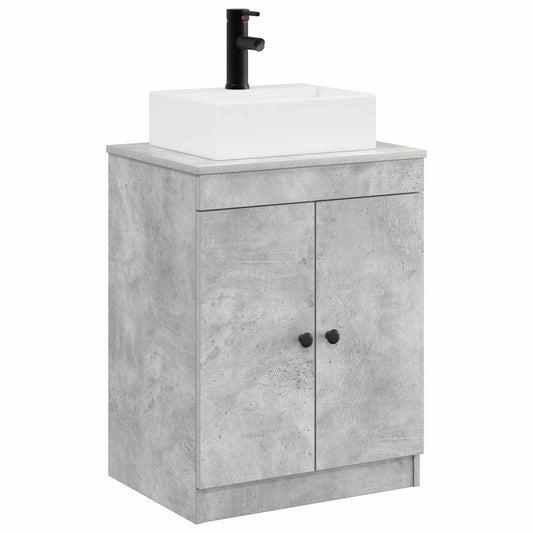 Bathroom Furniture Set Concrete Grey Engineered Wood Bathroom Furniture Set Concrete Grey Engineered Wood